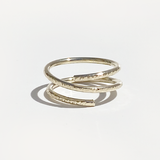 14 Karat Gold Textured Ring Band - Spiral Goddess