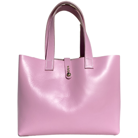 Bright Pink Leather Tote - Shopper Bag 89