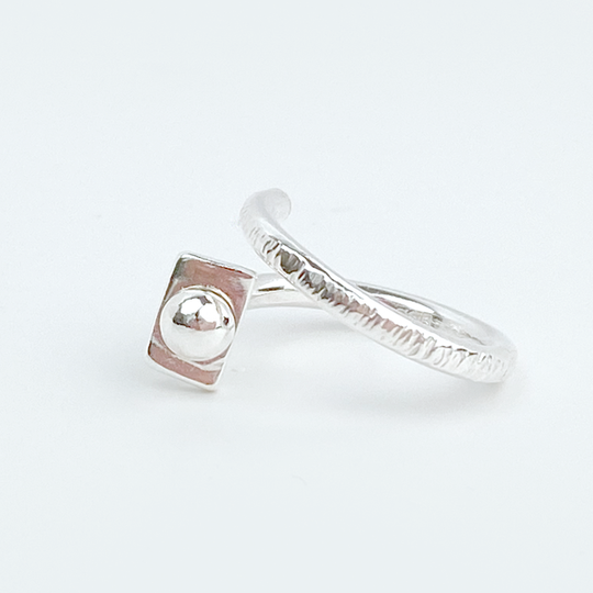 Traditional Sterling Silver Ring - Sideways
