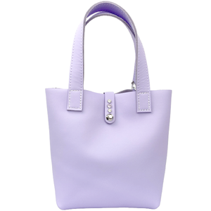 Small Lavender Leather Tote - Unique Bag 100