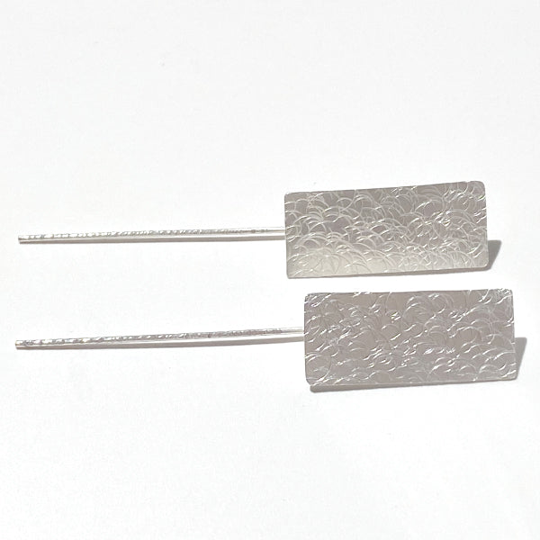 Argentium Silver Modern Design Earrings - Anitque