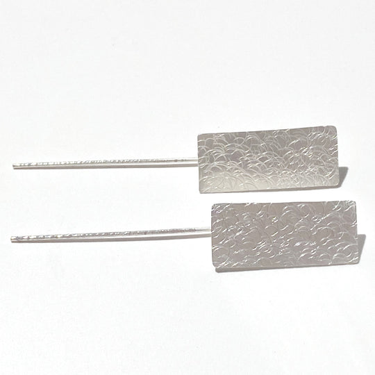 Argentium Silver Modern Design Earrings - Anitque
