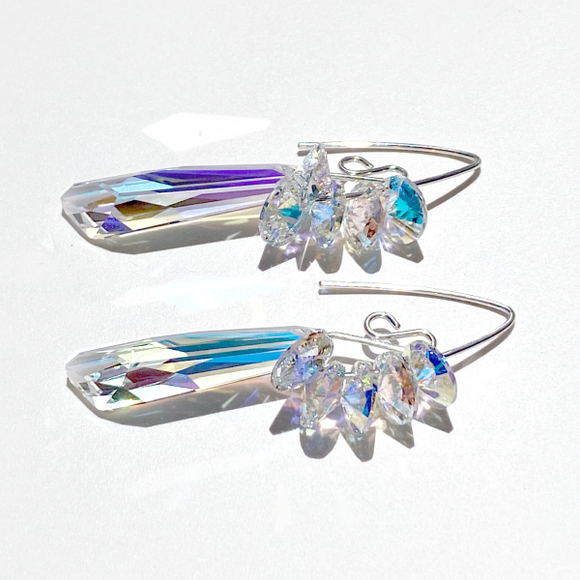 Modern Bride Argentium Silver Crystal Earrings - (versatile)