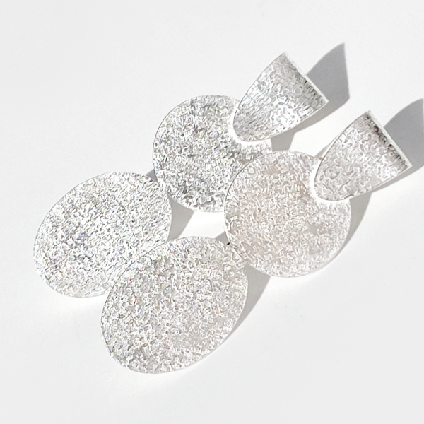 Argentium Silver Modern Design Earrings Collection - Silk | Jewelry Made in California