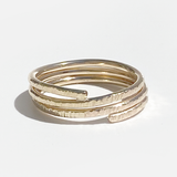 14 Karat Gold Textured Ring Band - One of a Kind Elegance