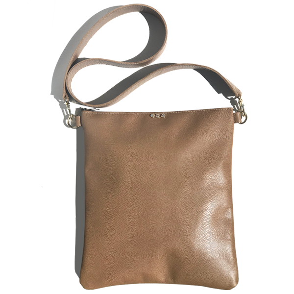 Tan Leather Large Strap Bag 35 – Pouch Accessory