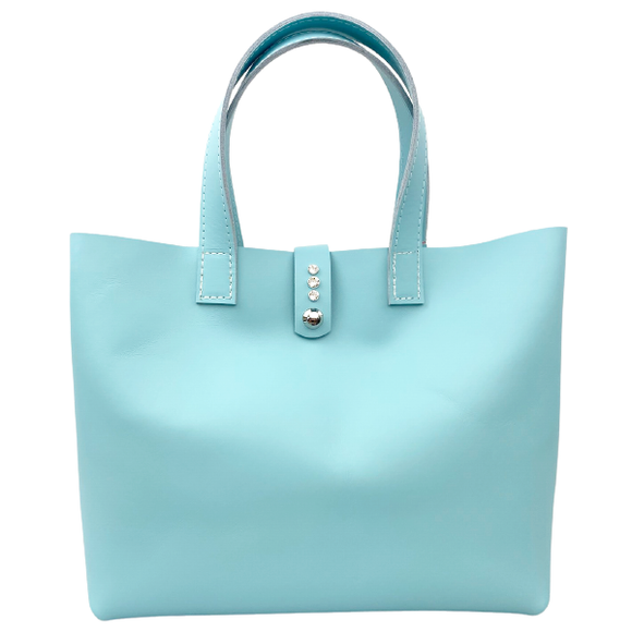 Perfect Blue Leather Tote - Office Bag 98