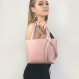 Pink Leather Mini Tote 13 – Two Crystals