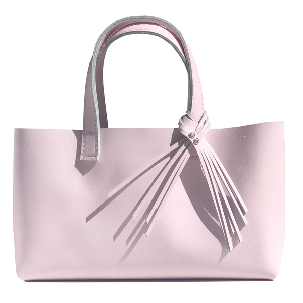 Long Pretty Pink Leather Tote 68 – Bags made in California