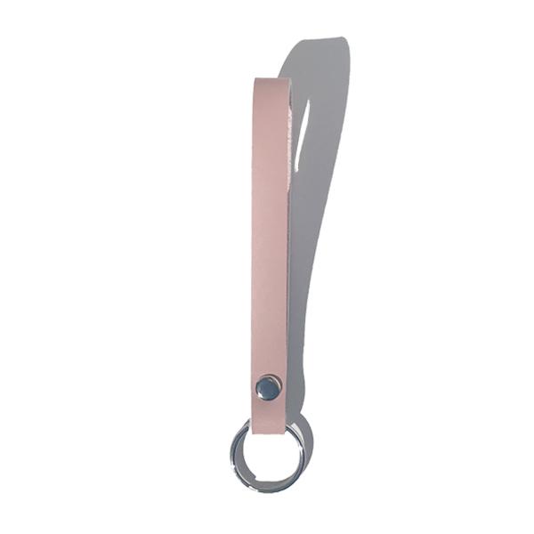 Pink Leather Keychain