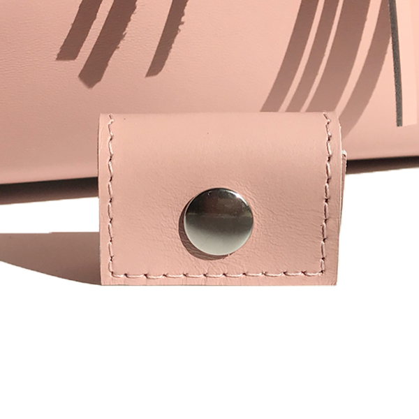 Strap Holder for Large Pink Leather Tote 29 – Fringe Crystal Design