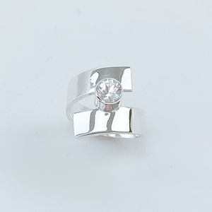 Sterling Silver Quartz Ring - Shimmer Elegance