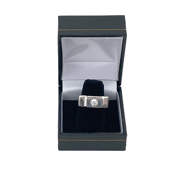 Sterling Silver Gemstone Thick Ring - Lavish Style