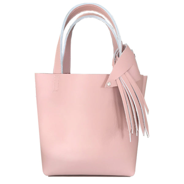 Pink Leather Tote 8 – Fringe  Design + Bag Accessories
