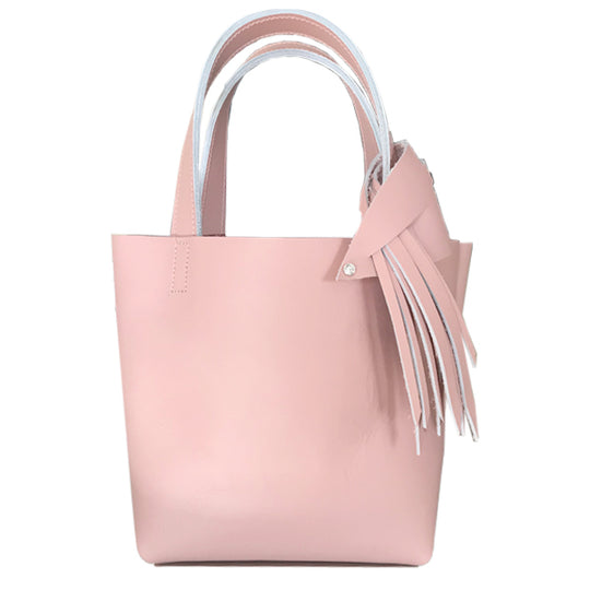 Pink Leather Tote 8 – Fringe  Design + Bag Accessories