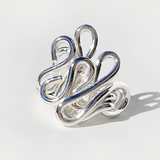 Argentium® Silver Hand Sculpted Goddess Ring Collection -Butterfly Goddess II | Size 10.75