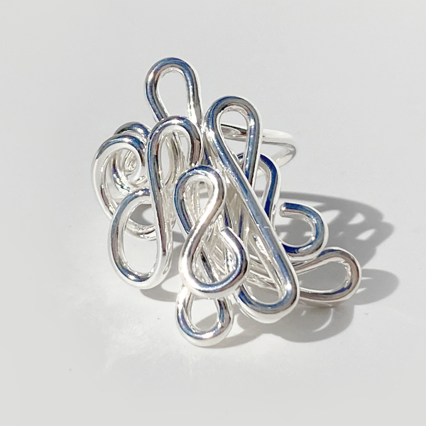 Argentium® Silver Hand Sculpted Goddess Ring Collection -Dainty Tall Goddess | Size 10