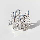 Argentium® Silver Hand Sculpted Goddess Ring Collection -Flower Goddess II | Size 8.75