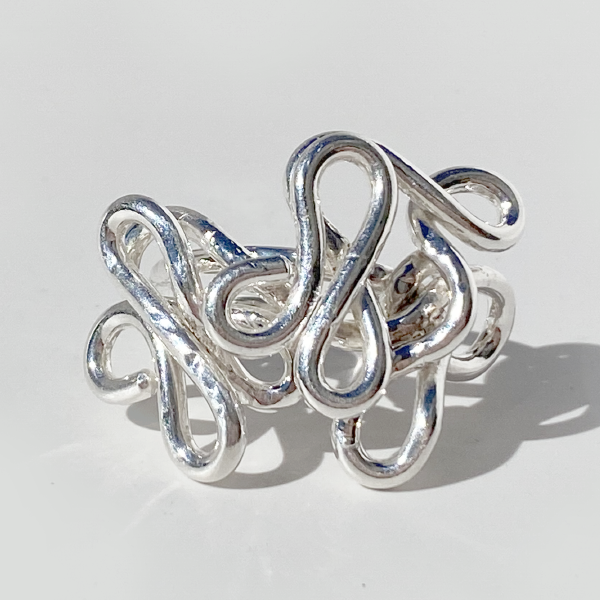 Argentium® Silver Hand Sculpted Goddess Ring Collection -Pretty Flower Goddess | Size 9