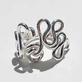 Argentium® Silver Hand Sculpted Goddess Ring Collection - Flower Goddess Size 7
