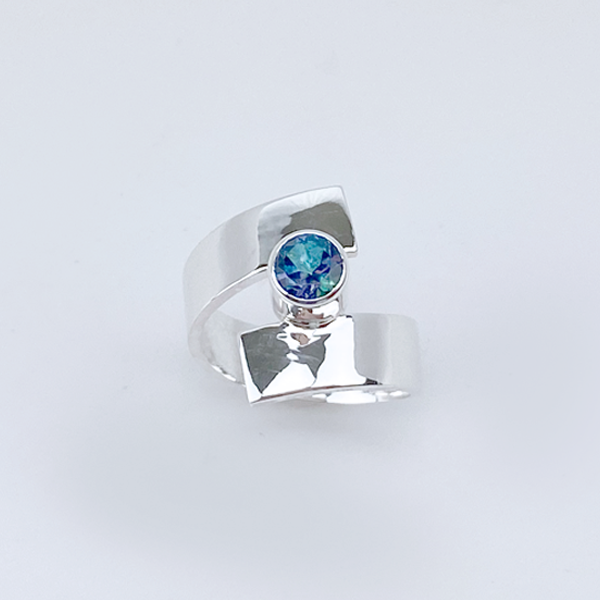 Sterling Silver Topaz Ring - Rainbow Elegance