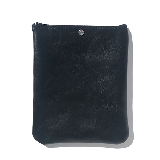 Italian Leather Mini Pouch with Crystal