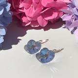 Medium Baby Blue Crystal Heart Cristallo Earrings