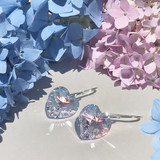Crystal Heart Earrings - Touches of Blue